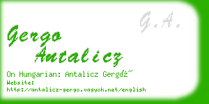 gergo antalicz business card